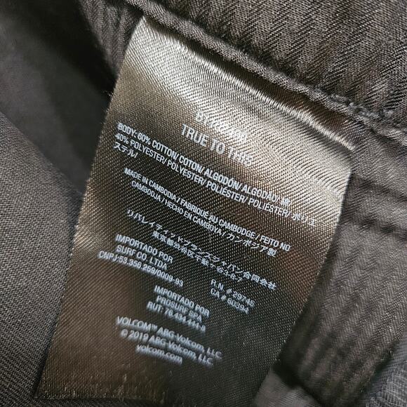 Volcom Women's Chickie High Rise Chino Pants Black Size 24 - Picture 6 of 11